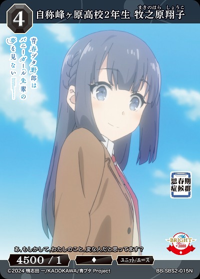 自称峰ヶ原高校2年生 牧之原翔子 【BB-SBS2-015N】